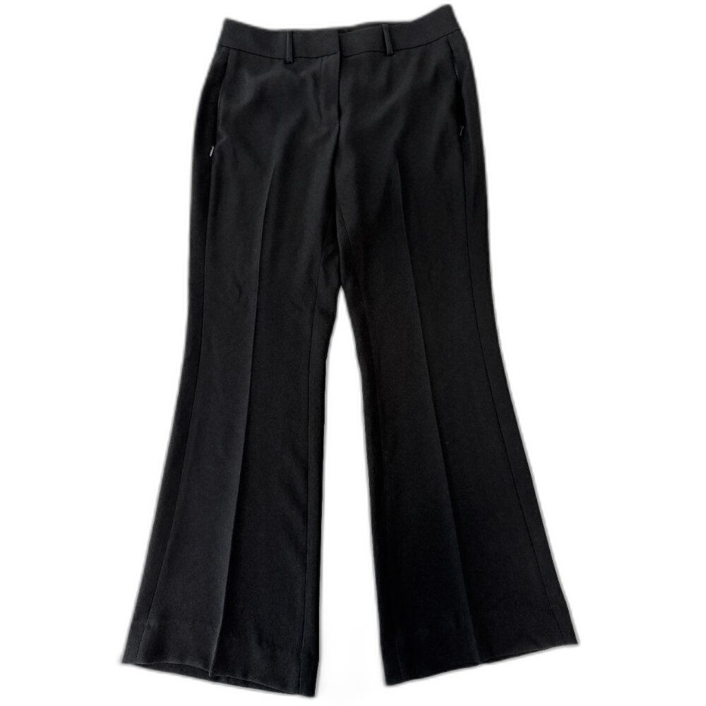 Elie Tahari Fit & Flare Mid Rise Dress Work Pants E2087204 Black Size 8